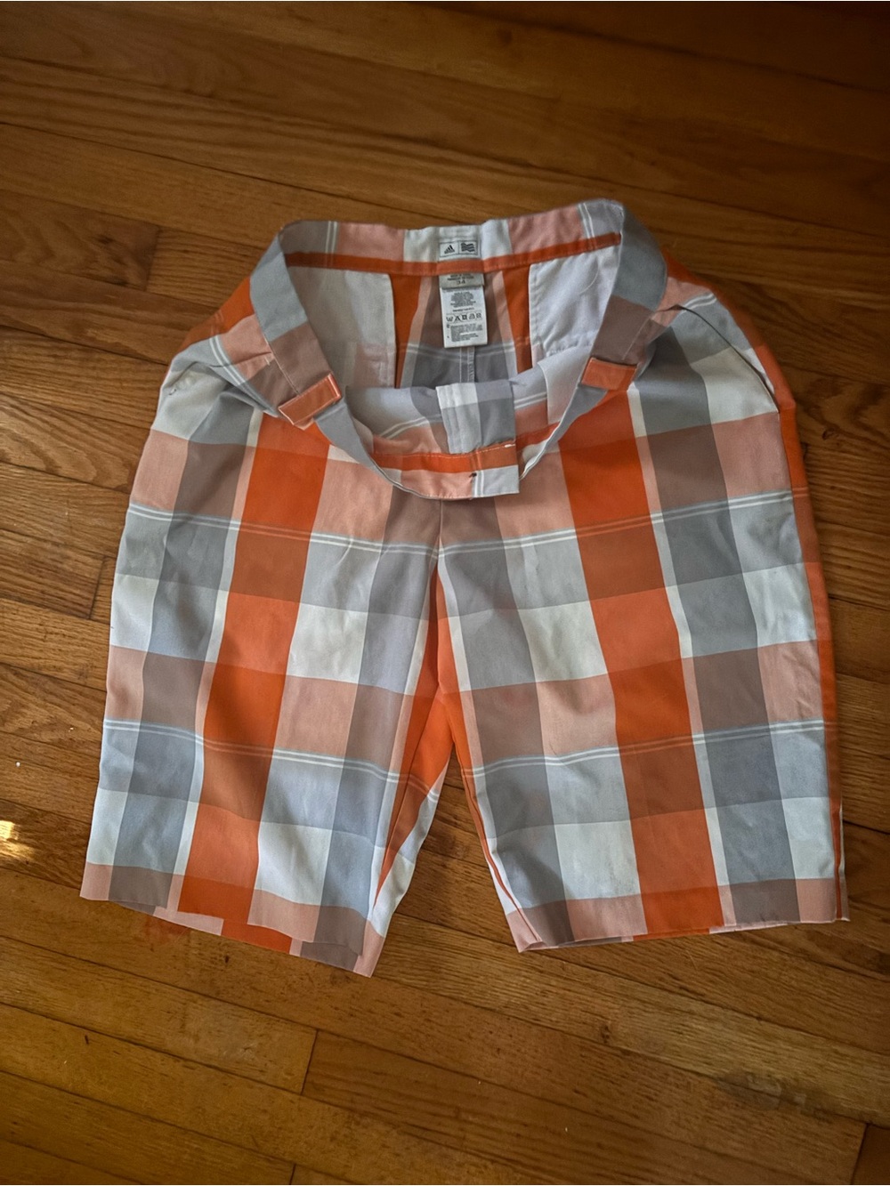adidas Orange, gray & white Plaid Men's matching set - Picture 7 of 9
